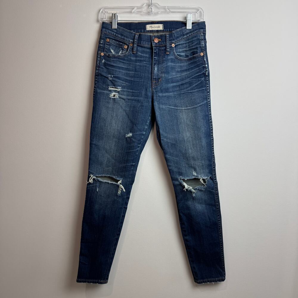 Madewell Distressed 9" High Riser Skinny Skinny Jeans Size 28 - Picture 2 of 8